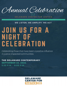 Flyer of the DCJ Annual Celebration invitation